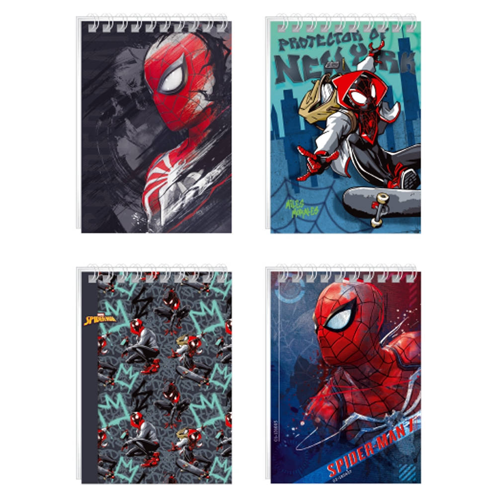 Best Buy Writing Pad, Spiderman, A7, Wide Ruled, Offset Paper, 42 Sheets, Assorted, 1 Piece