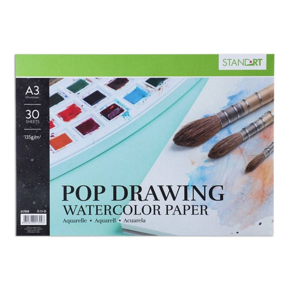 Standart Pop Drawing Pad, A3, 135 g/m?, 30 sheets