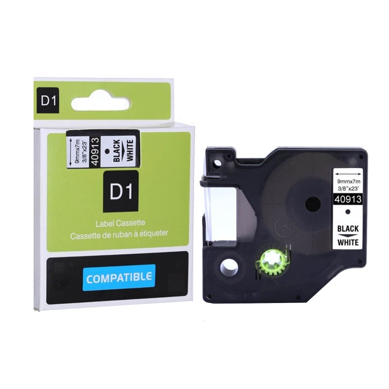 Dymo Tape 40913, 9 x 7 m, black letters/white background