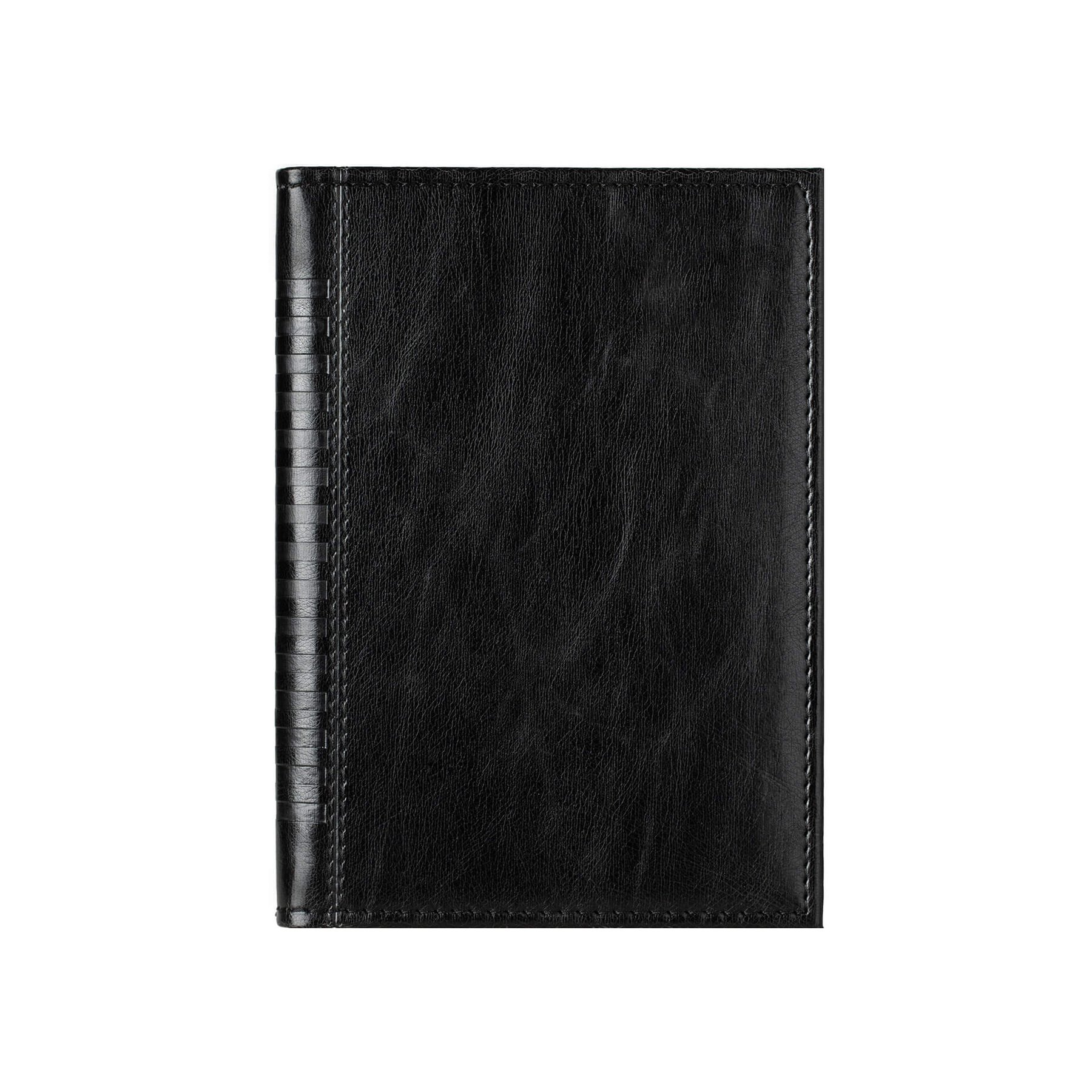 Calendar-Notebook Madera, with dates, A5, leather cover, black