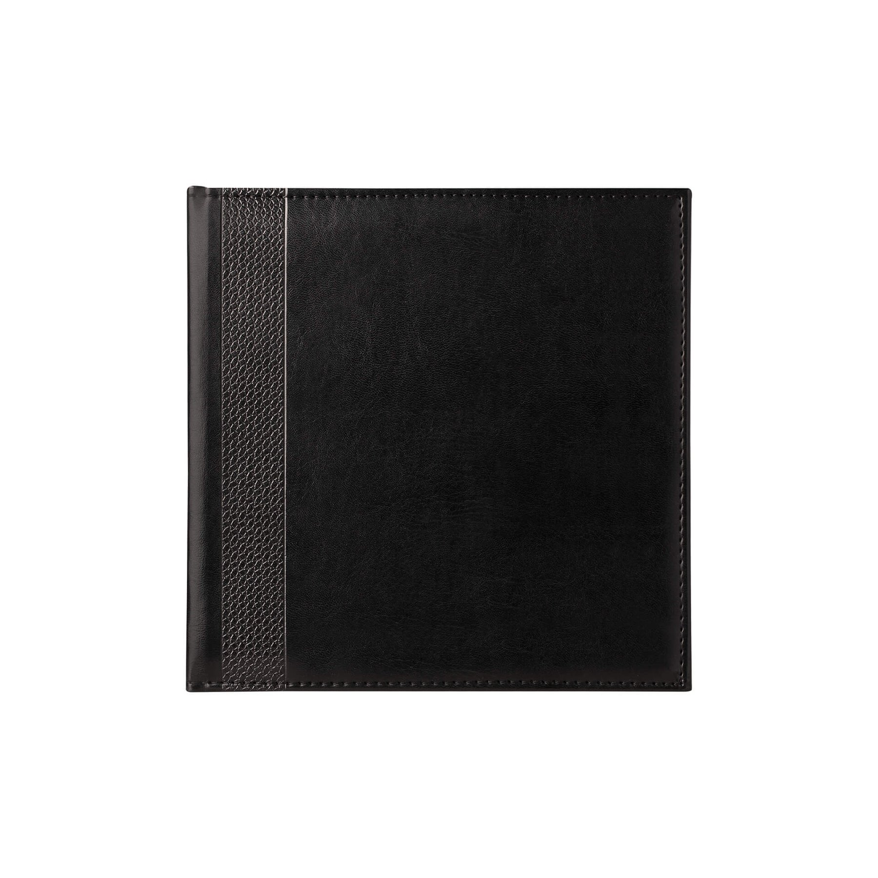 Planner K2, undated, 20 x 20 cm, leather cover, black