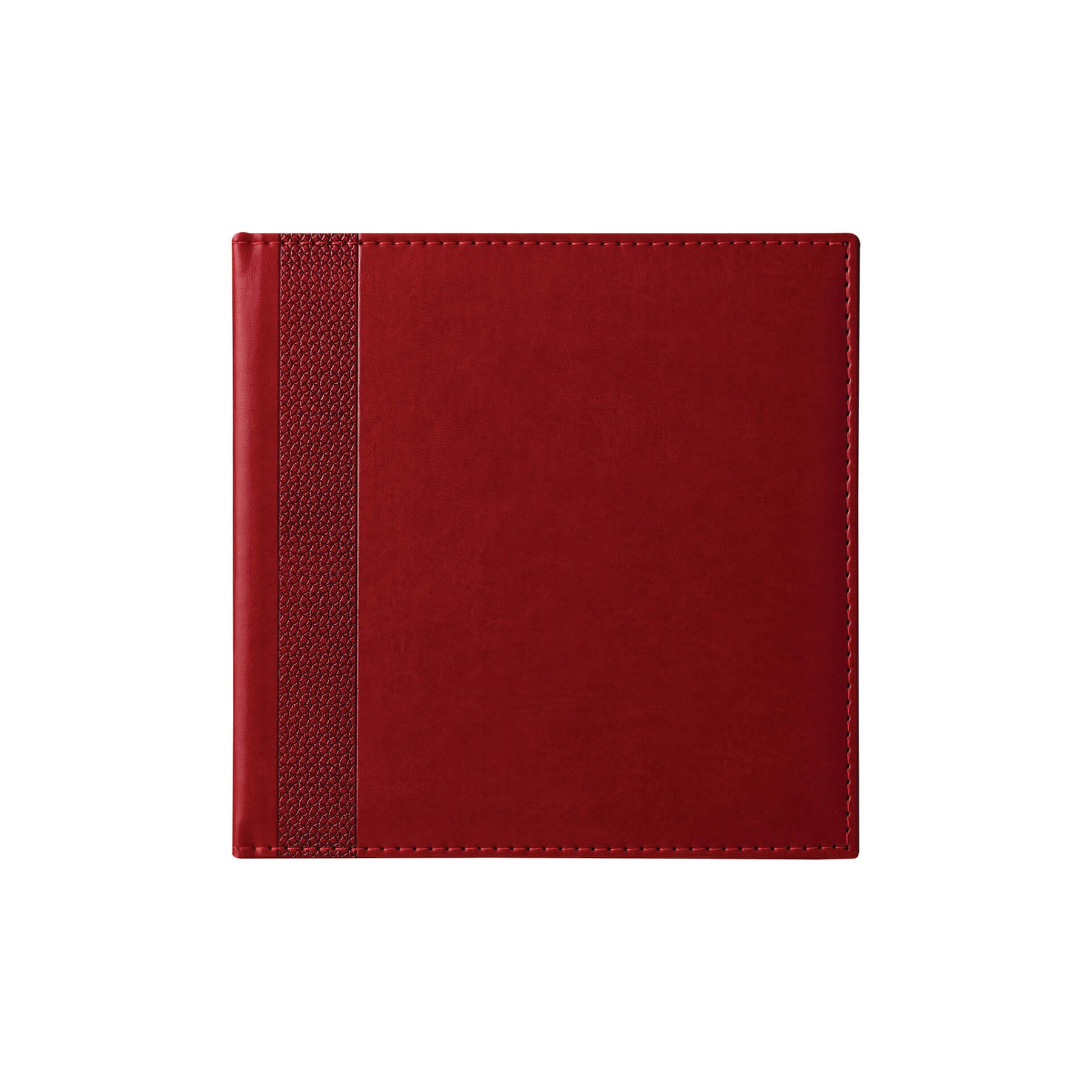 Calendar-notebook K2, undated, 20 x 20 cm, leather cover, burgundy