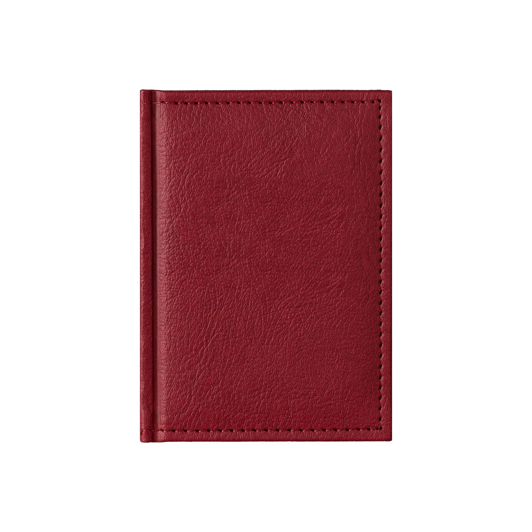 Planner Casanova, dated, 10 x 15 cm, leather cover, burgundy