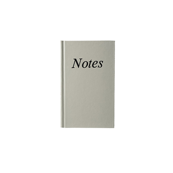 Notebook Notes, 8 x 14 cm, gray
