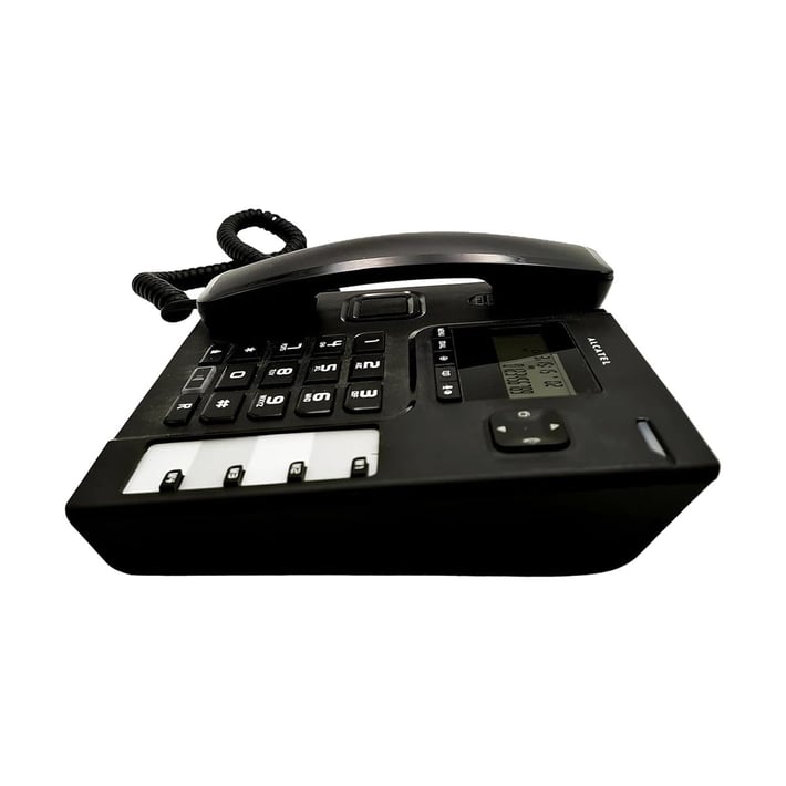 Жичен телефон Alcatel Temporis 56, LCD, списък на пропуснати повиквания 68 броя