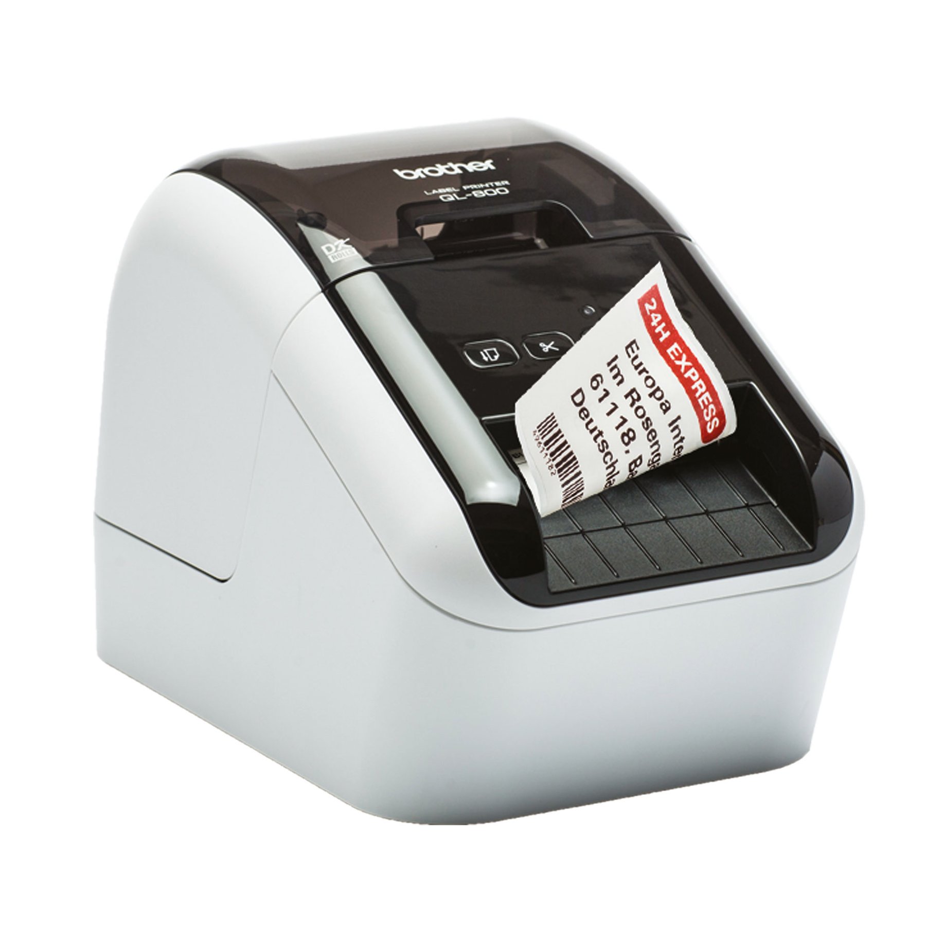 Thermal printer Brother QL800, for barcodes and labels, maximum label width 62 mm, maximum print width 58 mm