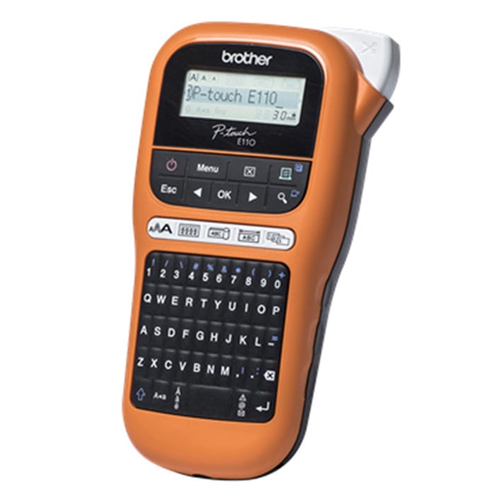 Принтер за етикети Brother PT-E110VP, максимална широчина на етикета 12 mm