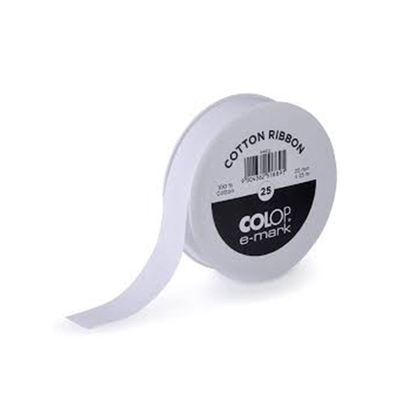 Tape Colop E-Mark, cotton, width 25 mm, length 25 m