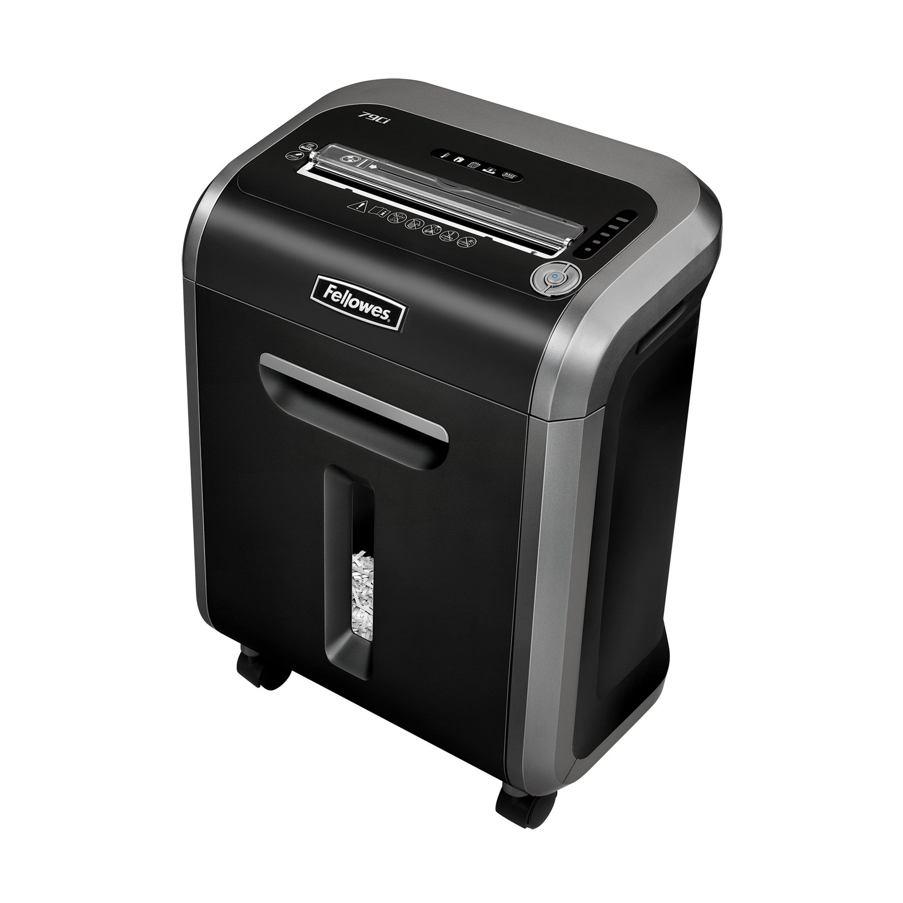 Shredder for destruction of documents Fellowes Powershred 79Ci, 100% Jam Proof, 23 L, P-4, time for work 20 min, time for rest 30 min
