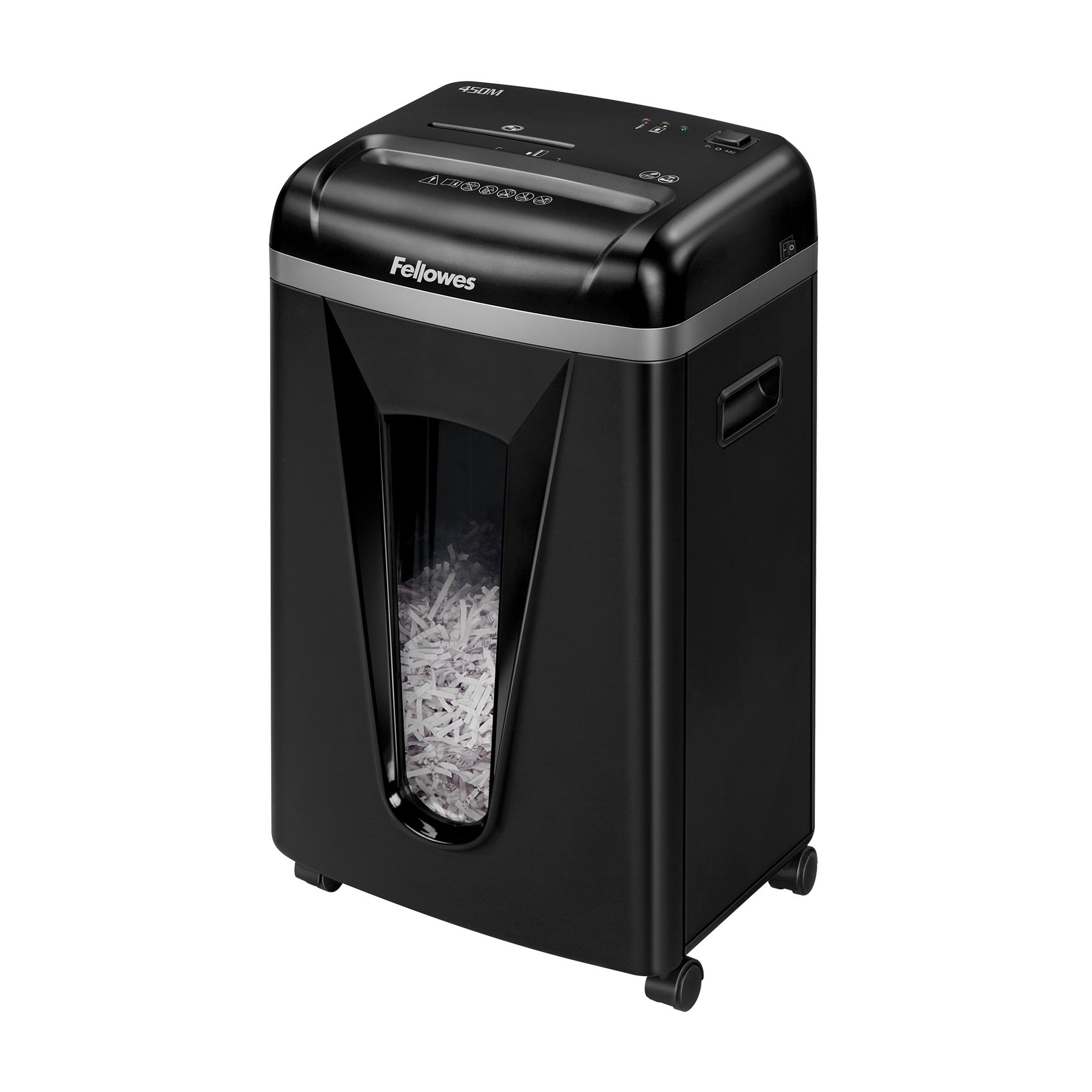 Shredder for destruction of documents Fellowes 450M, Micro-Cut, 22 L, P-5, time for work 10 min