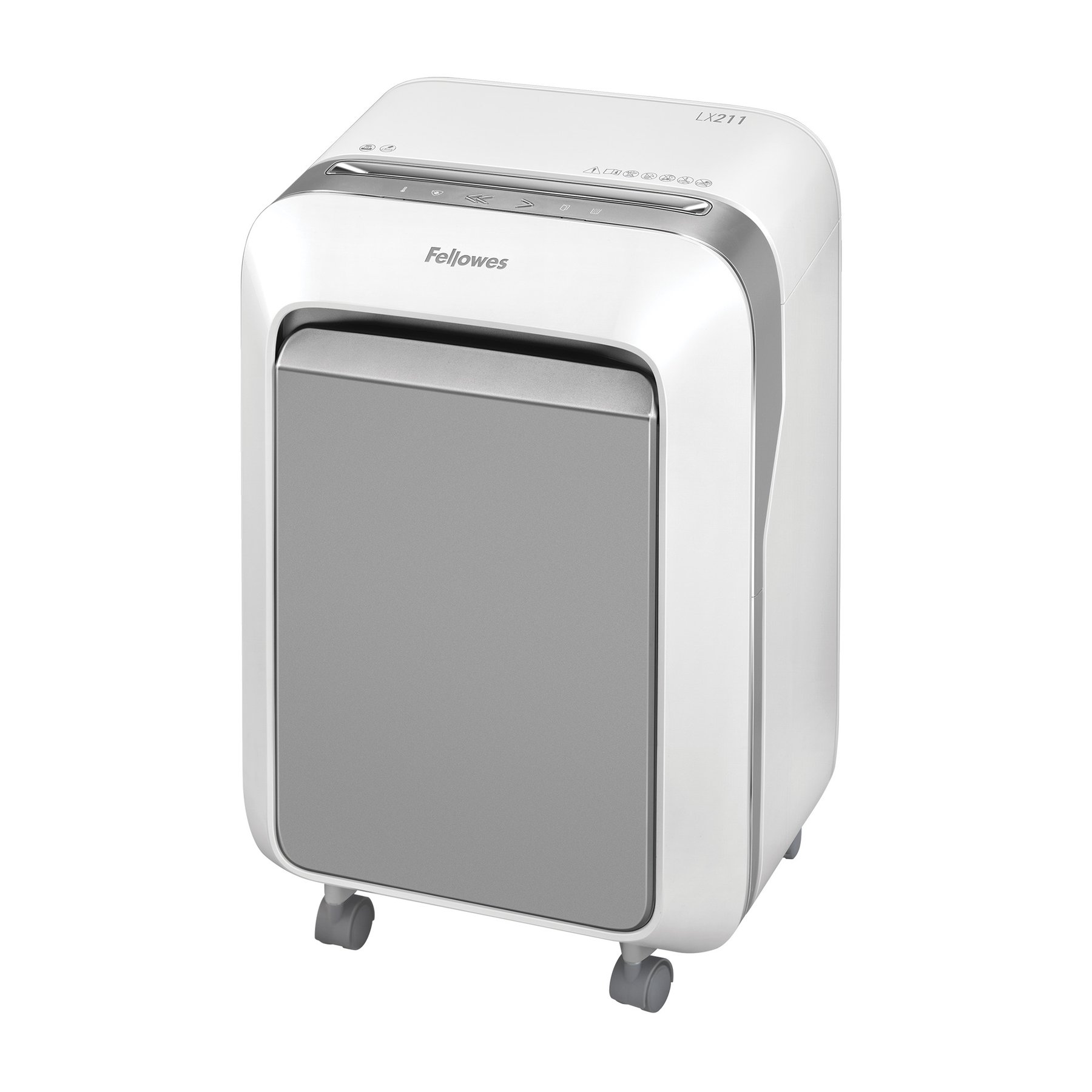 Shredder for destruction of documents Fellowes LX211, Micro-Cut, 23 L, white, P-5, for 1-3 users