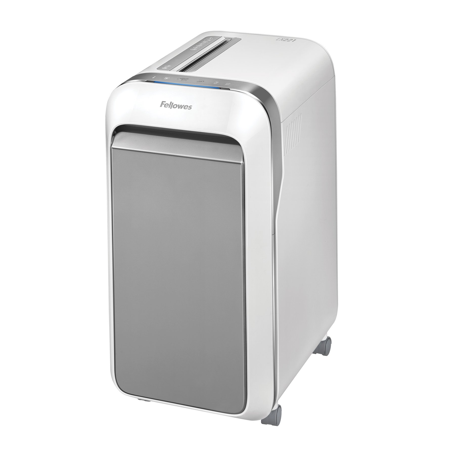 Shredder for destruction of documents Fellowes LX221, Micro-Cut, 30 L, white, P-5, time for work 25 min