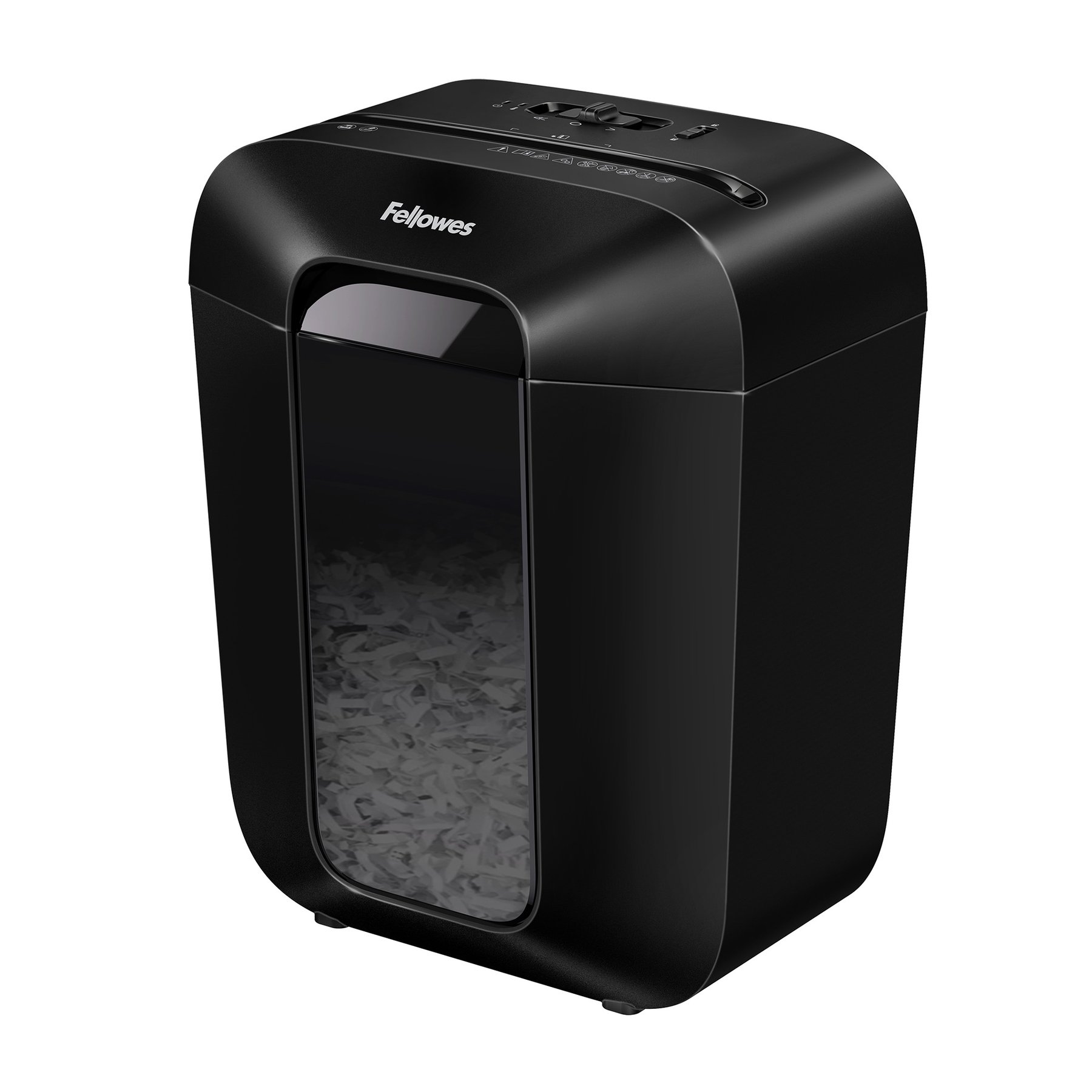 Shredder for destruction of documents Fellowes Powershred LX45, Cross-Cut, black, P-4, volume of the bin 17 L, time for work 6 min, level of noise 70 dB