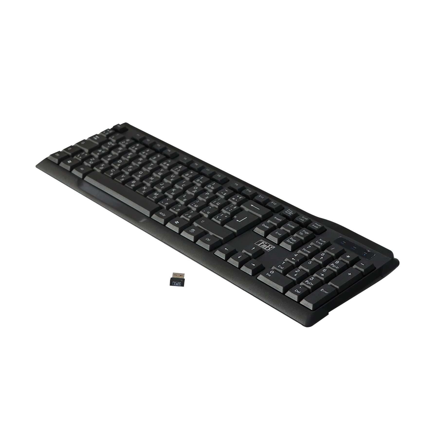 Keyboard TNB Bridge, wireless, with cyrillic, black, 104 buttons