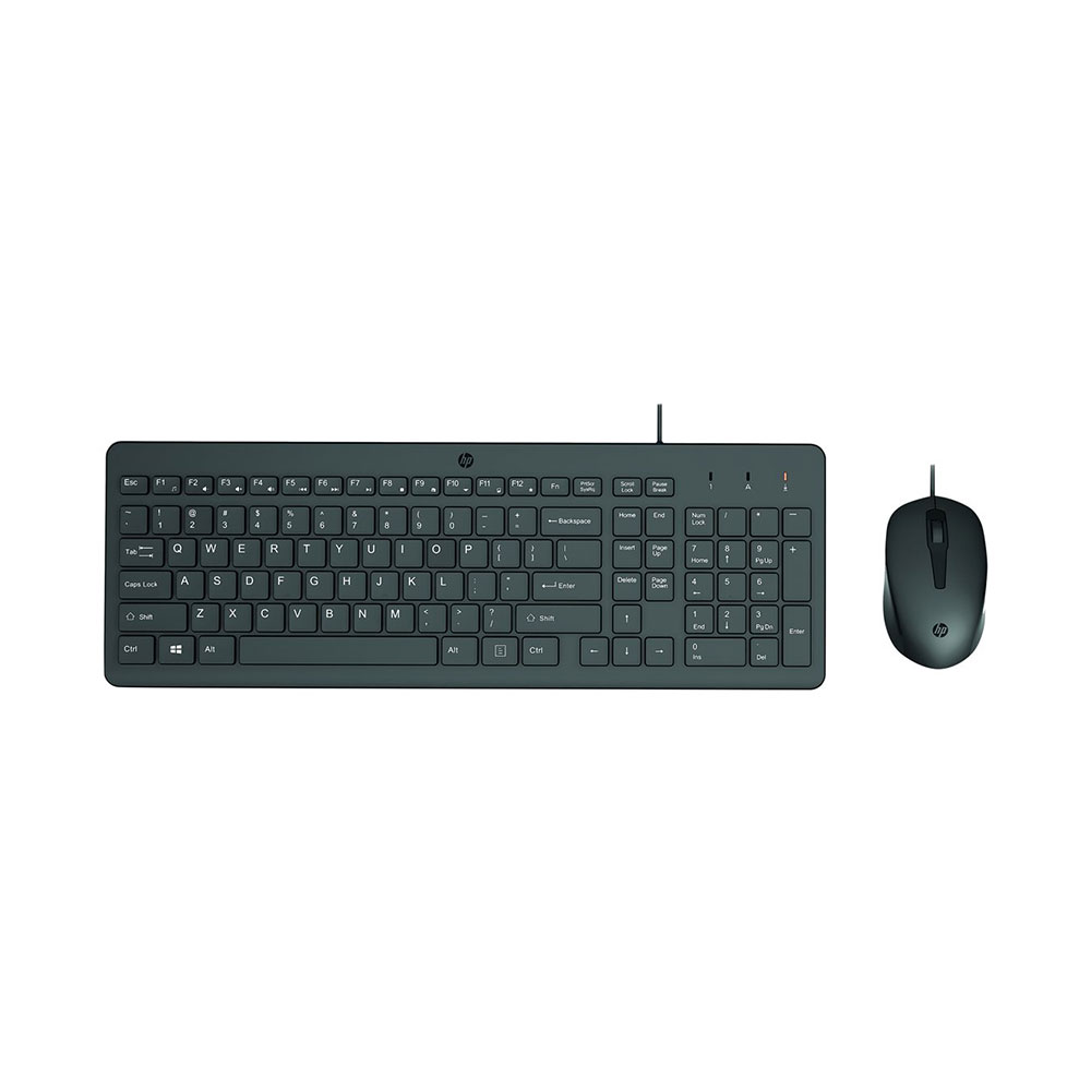 Set HP - Mouse and keyboard 150, with cable 1 m, USB Type-A, 3 buttons of the mouse, black