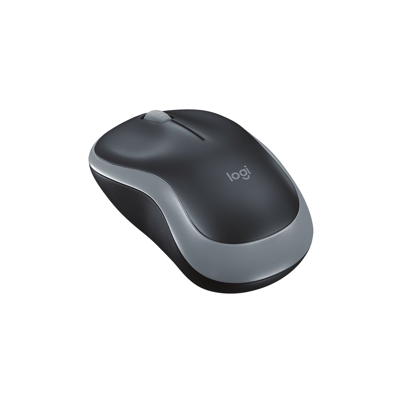 Mouse Logitech M185, wireless, optical, 3 buttons, USB, black-gray