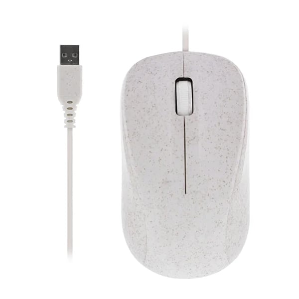 Mouse TNB Mueco, eco, with cable, 3 buttons, 1000 dpi, USB, white