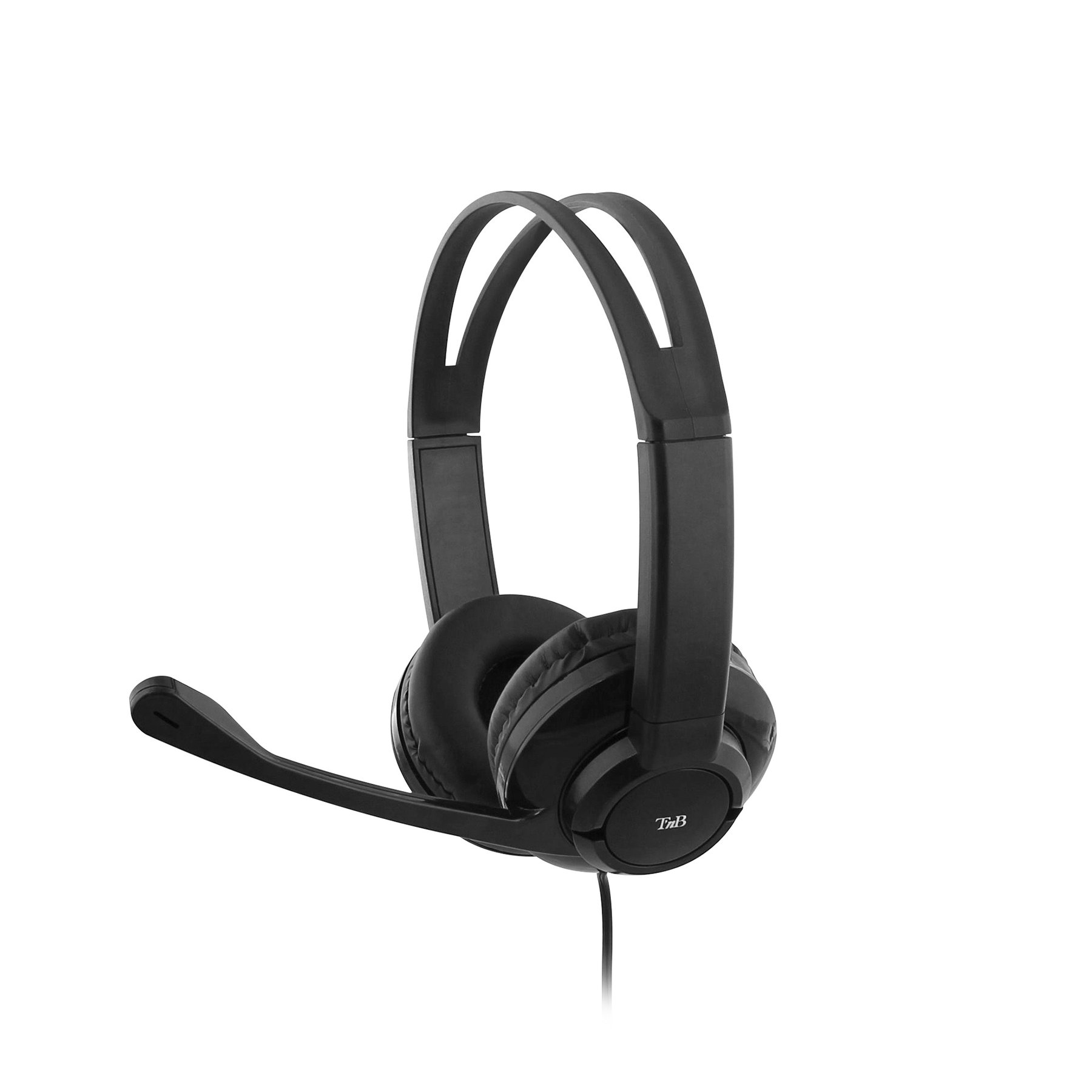 Headphones TNB HS200, with microphone, 1.5 m cable, black