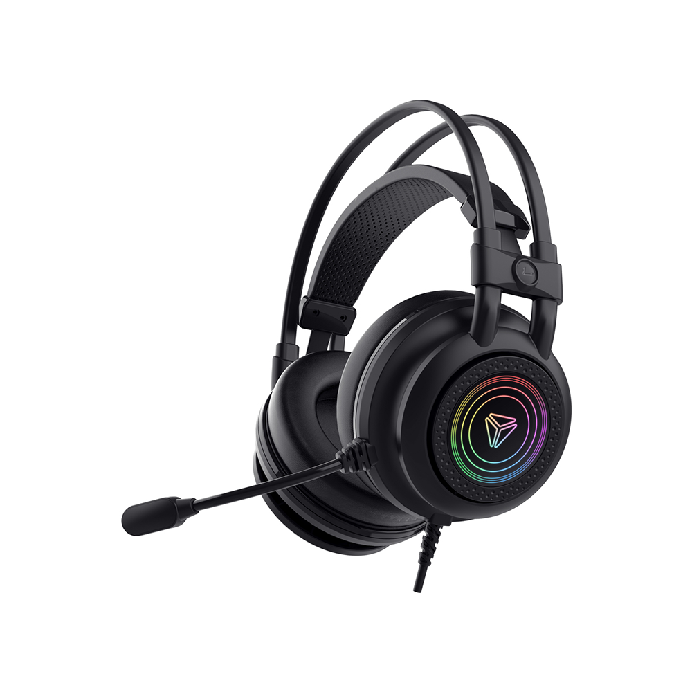Headphones Yenkee 3035 Shadow, gaming, USB, 112 dB, 2.4 m cable, black
