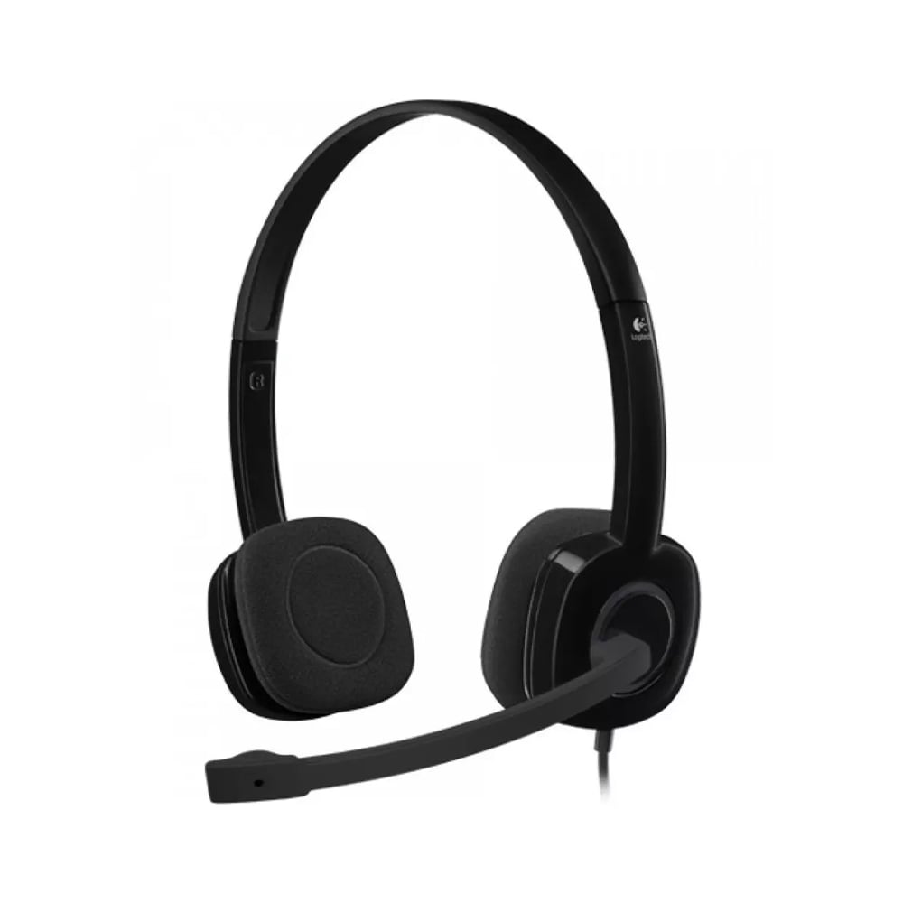 Headphones Logitech Overhead H151, wired, black, 3.5 mm jack, 122 dB, 1.8 m cable