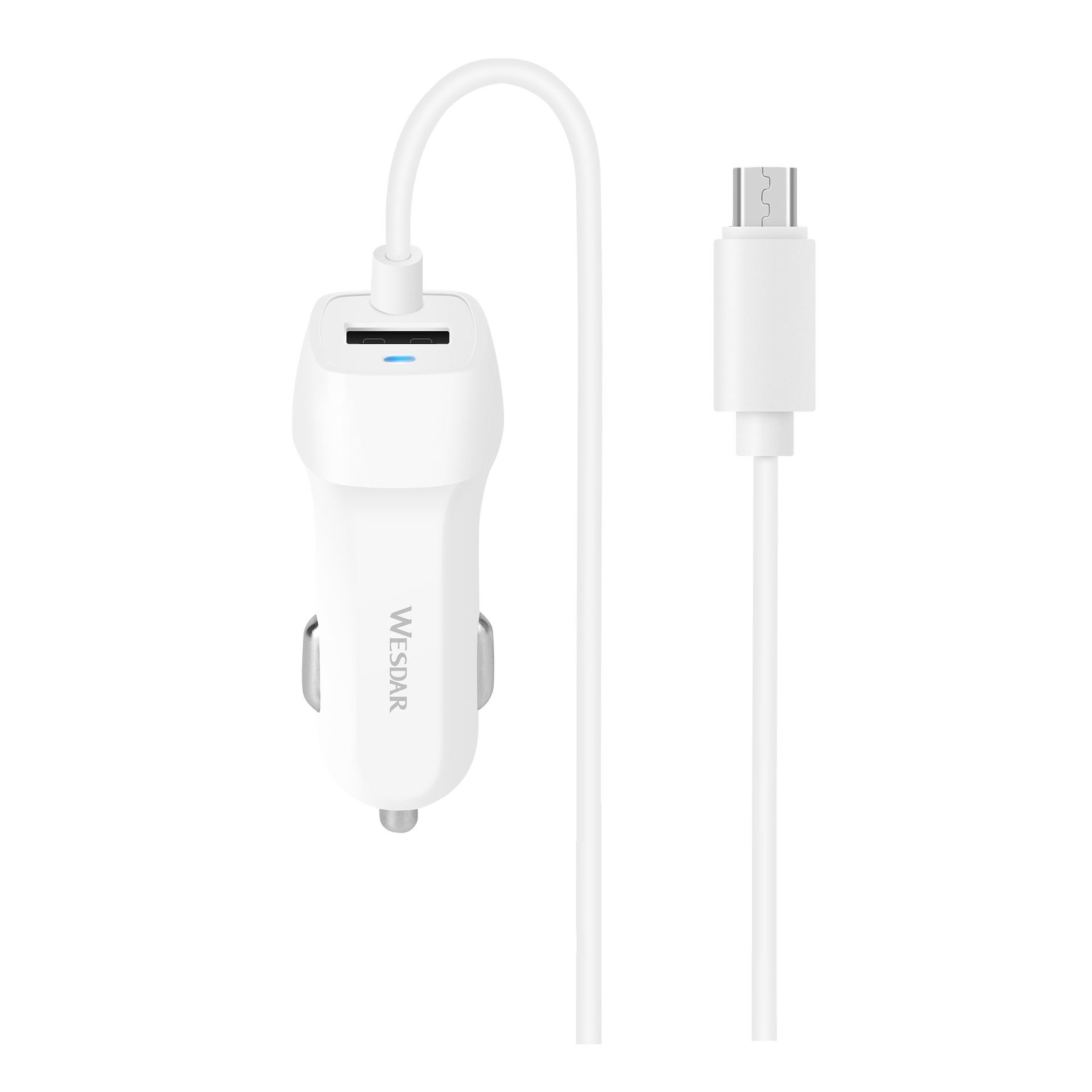 Charger for car Wesdar, with cable, with USB and Micro USB cable