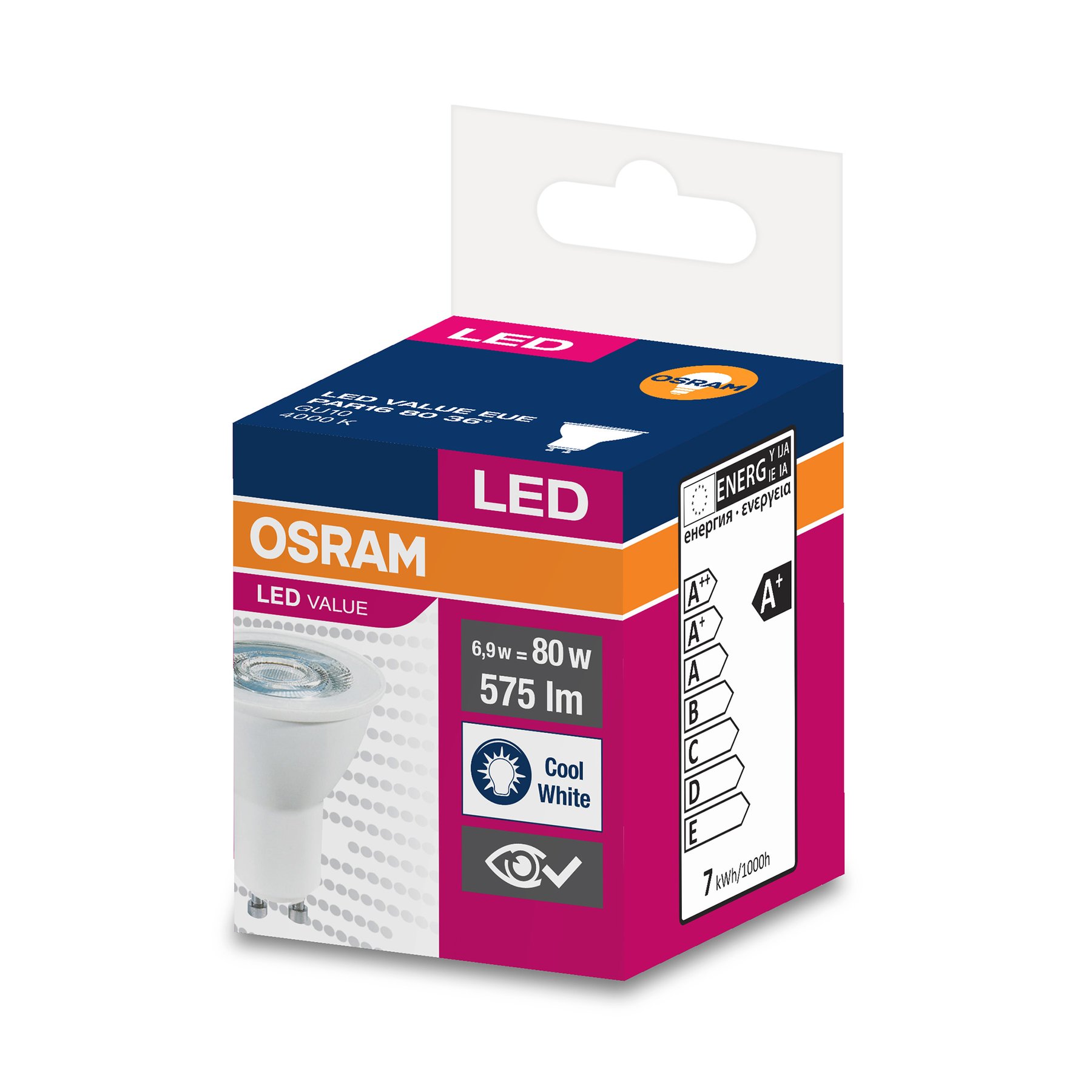 Bulb Osram LED, GU10, 6.9W, 230V, 575 lm, 4000K