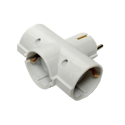 Power strip for contact ZD01/03/3, 3 sockets, Schuko, without cable, maximum current 16 A