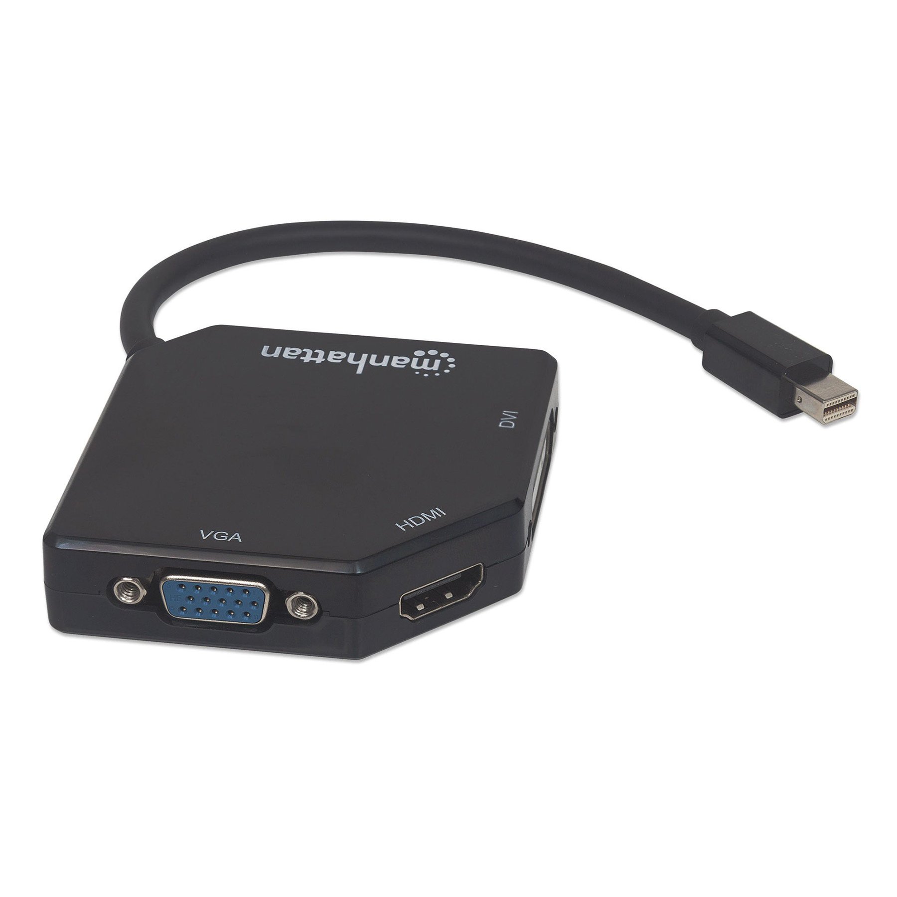 Adapter Manhattan 3 in 1 Mini DisplayPort, Male to HDMI/DVI/VGA Female