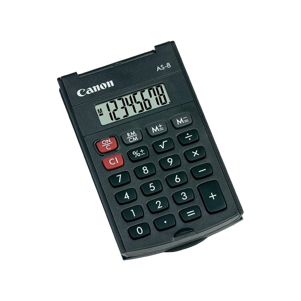 Pocket calculator Canon AS-8, 8-digit, dark gray
