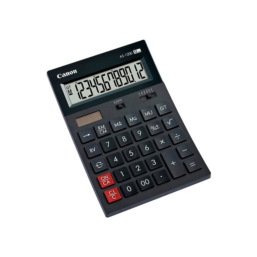 Desktop calculator Canon AS-1200, 12-digit, dark gray