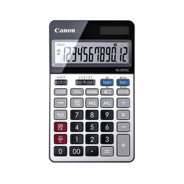 Desktop calculator Canon HS-20TSCDBL, 12-digit, gray