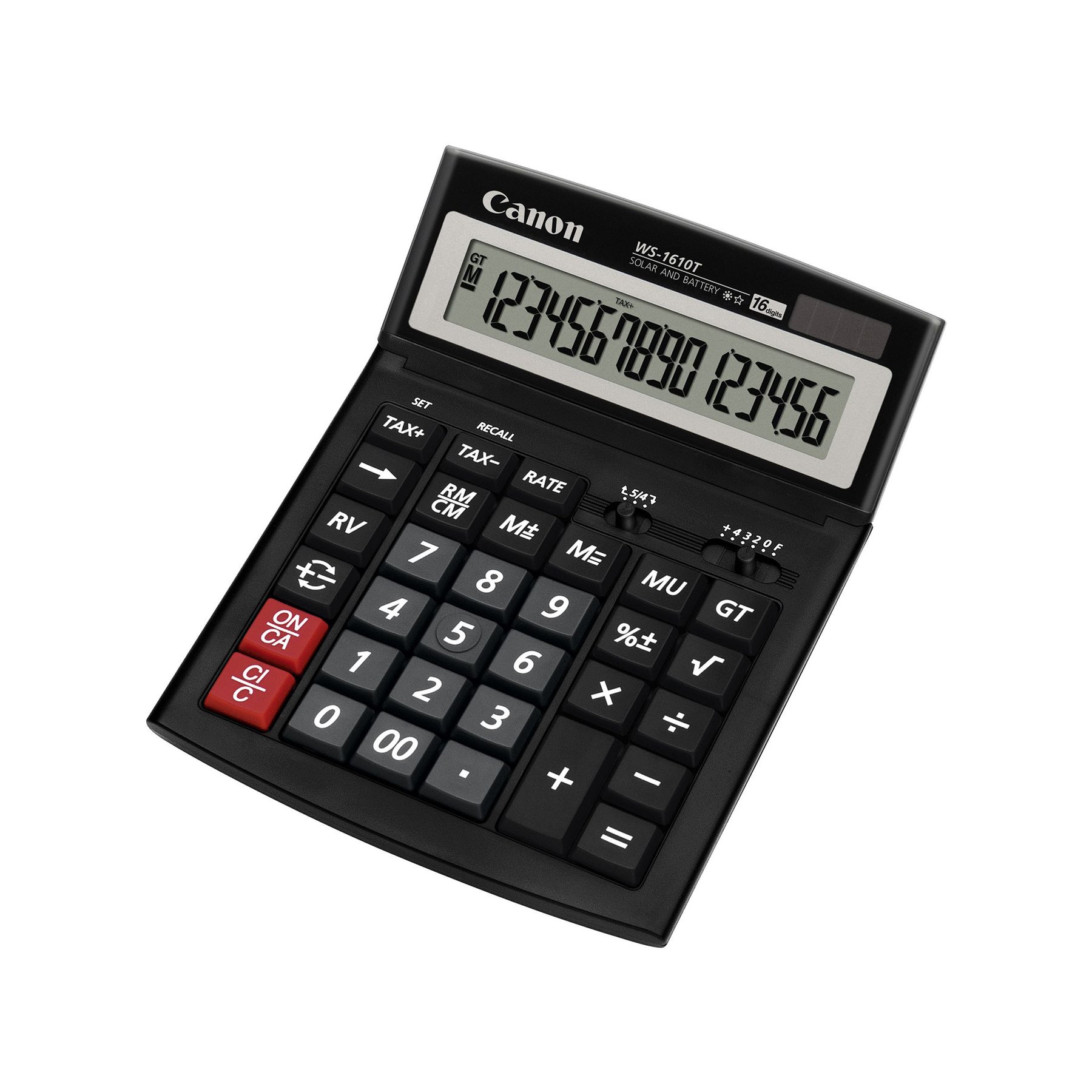 Desktop calculator Canon WS-1610T, 16-digit, black