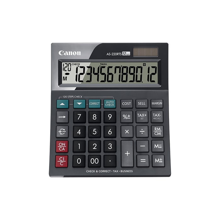 Desktop calculator Canon AS-220RTS, 12-digit, gray