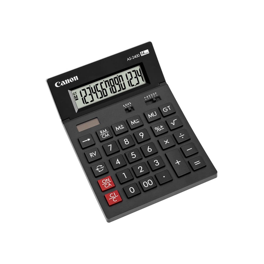 Desktop calculator Canon AS-2400, 14-digit, dark gray
