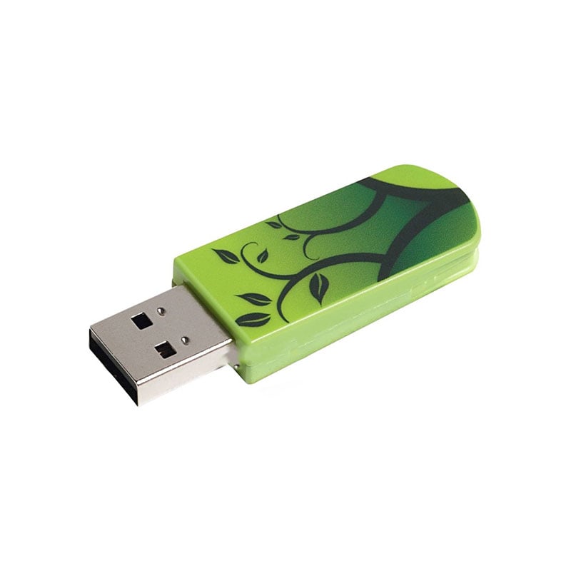 USB flash memory Verbatim Mini Elements, USB 2.0, 16 GB, earth
