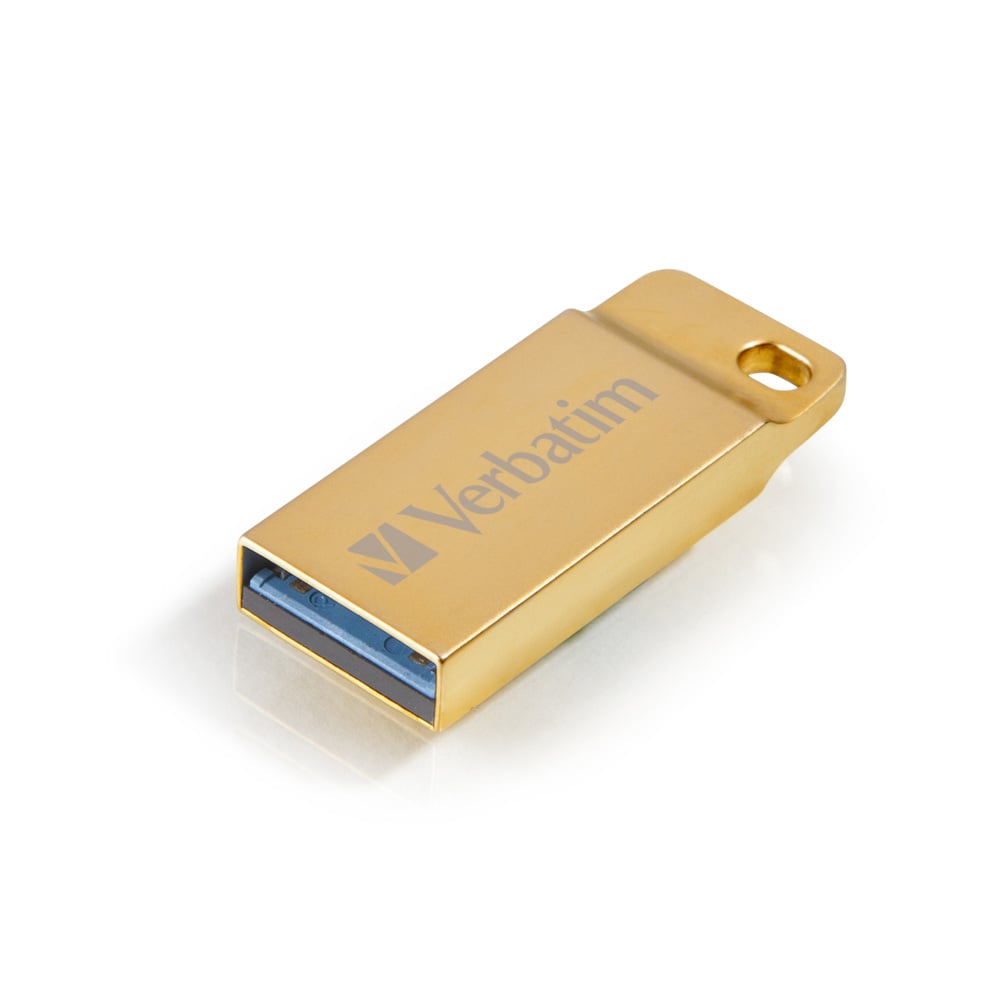 USB Flash Memory Verbatim Metal Executive, USB 3.2, 64 GB, Golden
