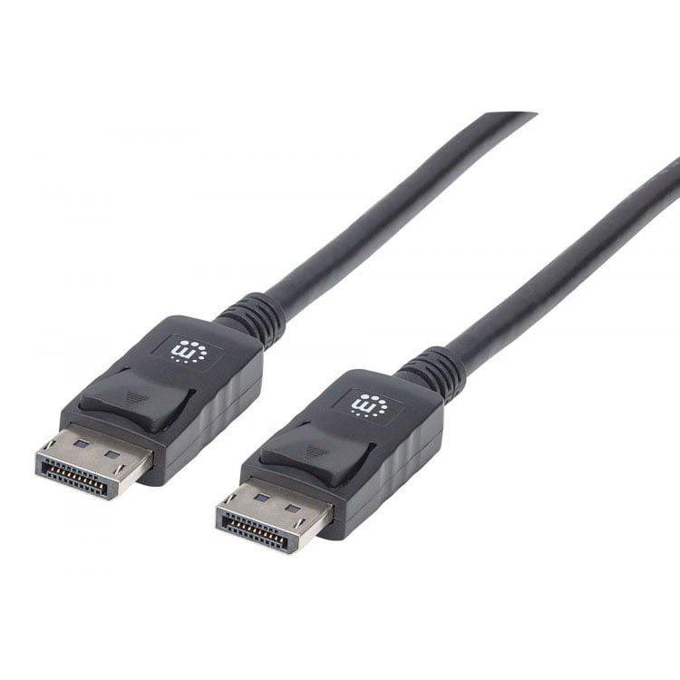 Cable Manhattan DisplayPort Male/DisplayPort Male, 2 m, black