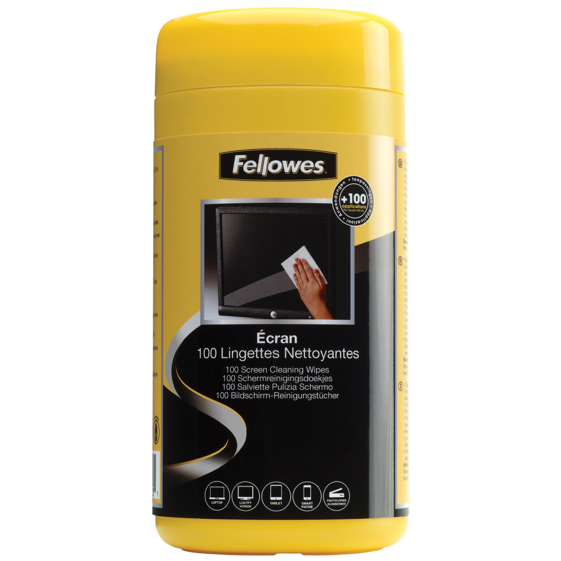 Fellowes Screen Cleaning Wipes, 100 Count, Tube