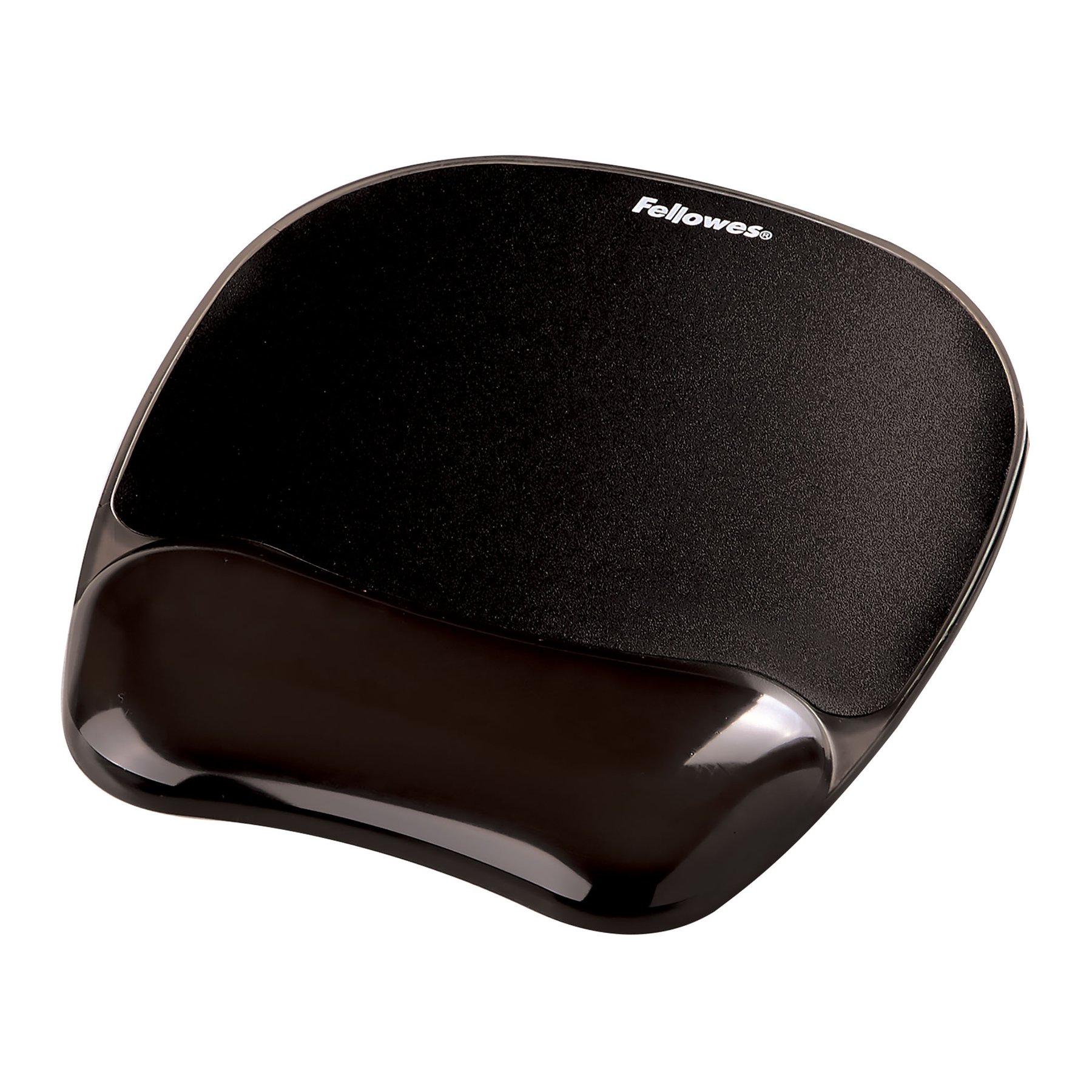 Fellowes Mouse Pad with Silicone Wrist Rest, Black