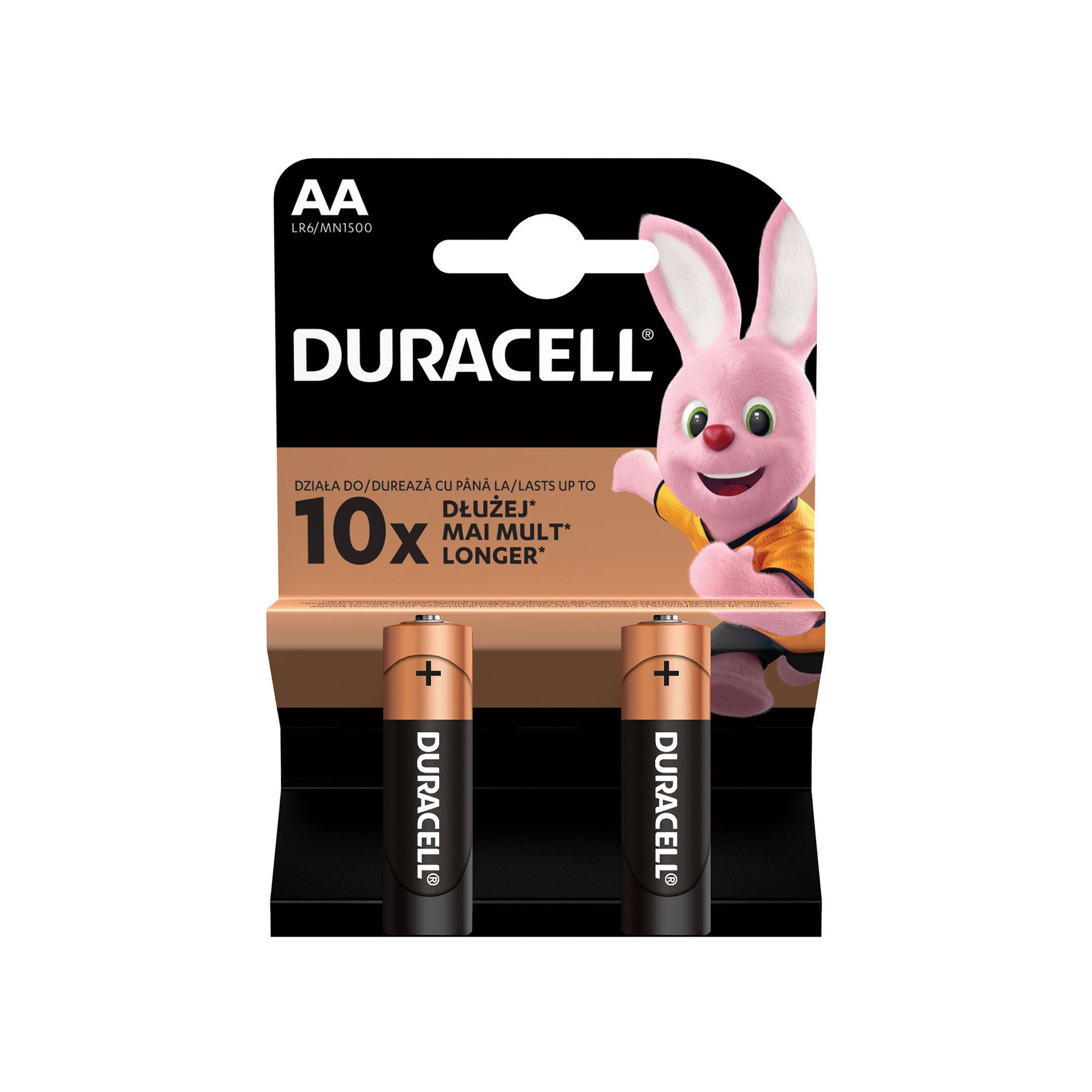 Alkaline battery Duracell, AA, LR6, 1.5 V, 2 count