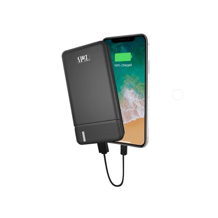 Външна батерия TNB, 10000 mAh, с кабел, USB Type-A