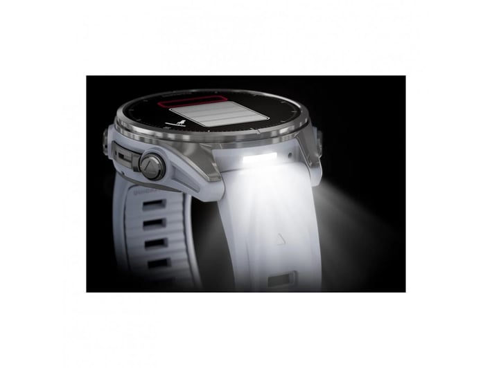 Смарт часовник Garmin Fenix 8, 1.3'', 43 mm, сребристо-бял