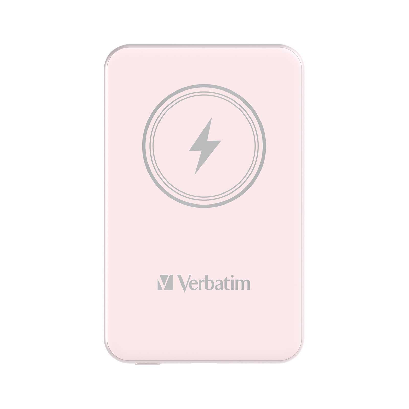 External battery Verbatim Charge 'n' Go, magnetic, 5000 mAh, USB Type-C, pink