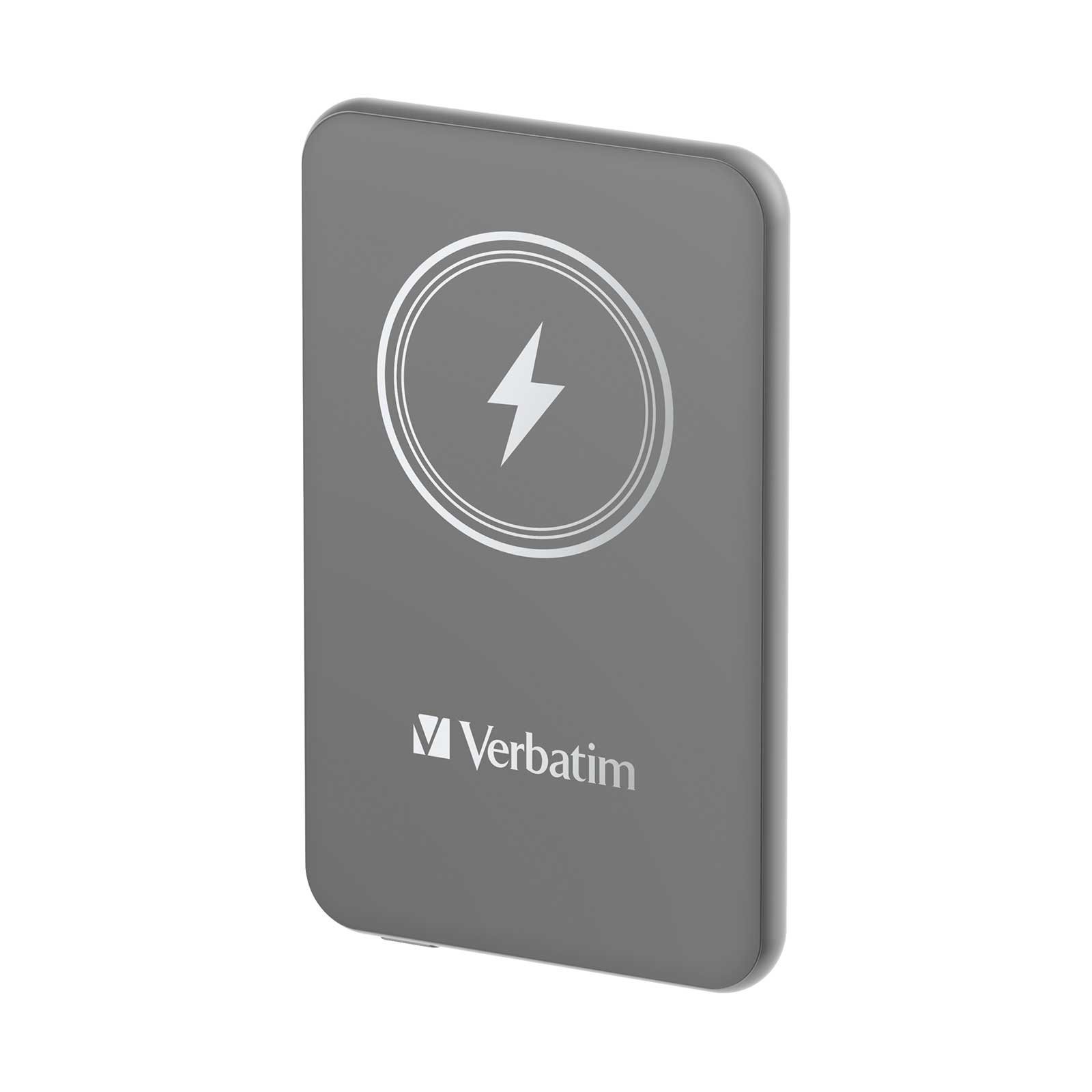 External battery Verbatim Charge 'n' Go, magnetic, 5000 mAh, USB Type-C, gray