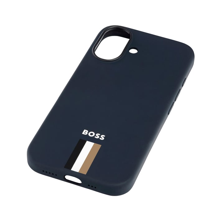 Hugo Boss Калъф за телефон Iconic, за iPhone 16, тъмносин