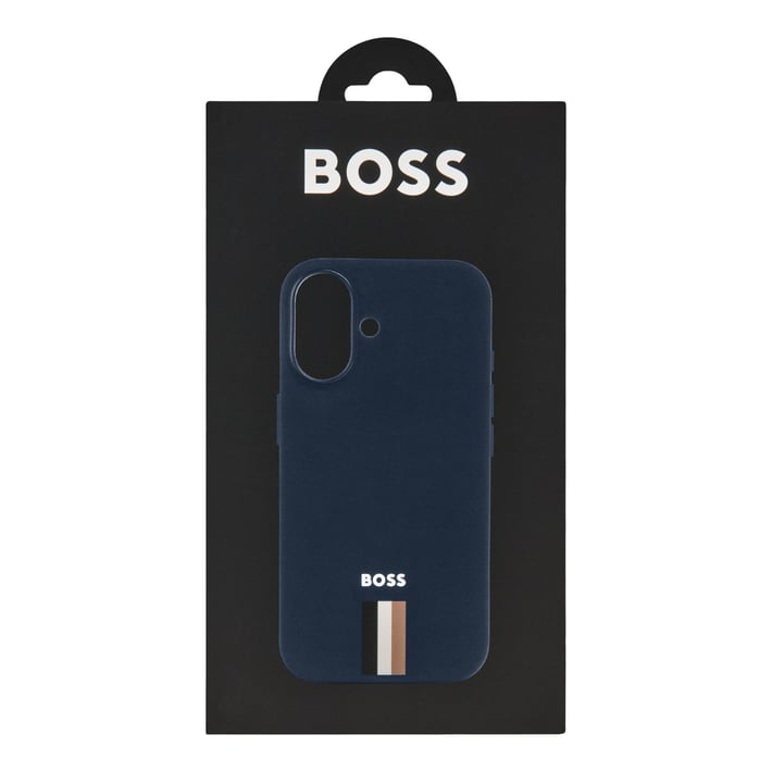Hugo Boss Калъф за телефон Iconic, за iPhone 16, тъмносин