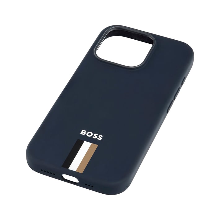 Hugo Boss Калъф за телефон Iconic, за iPhone 16 Pro, тъмносин