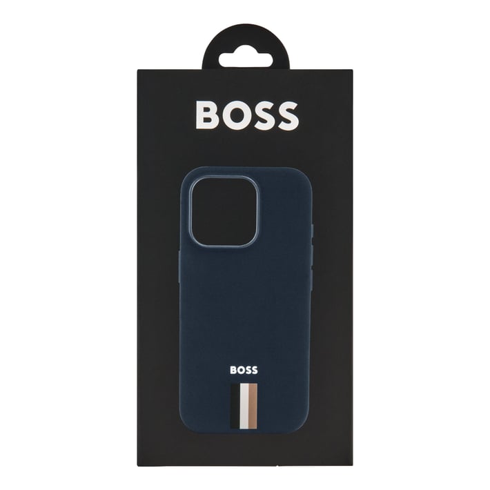 Hugo Boss Калъф за телефон Iconic, за iPhone 16 Pro, тъмносин