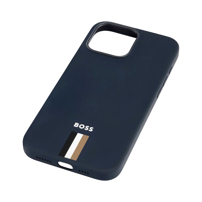 Hugo Boss Калъф за телефон Iconic, за iPhone 16 Pro Max, тъмносин