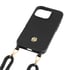 Hugo Boss Phone case, for iPhone 16 Pro, with strap, black-gold